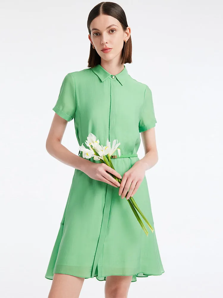 A-line Women Shirt Dress With Belt sold by Goelia product image thumbnail 2