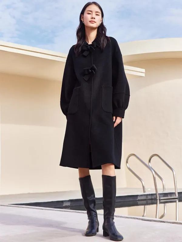 Tencel Woolen Reversible Women Coat sold by Goelia