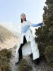 Gradient Colorblocked Mock Neck Women Sweater sold by Goelia
