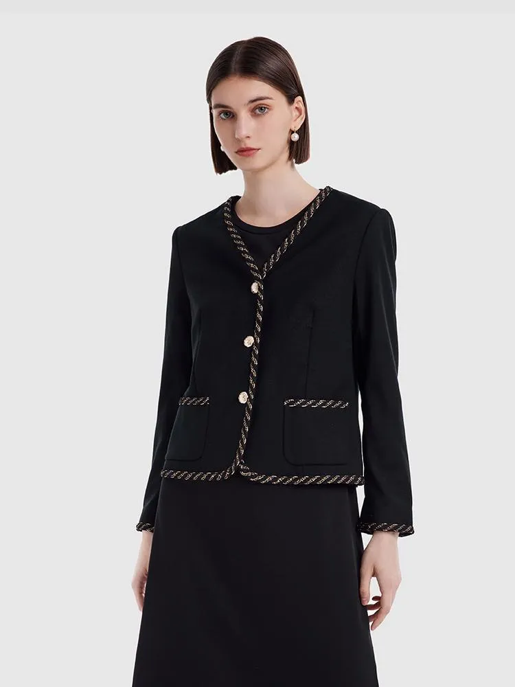 Wool And Cashmere V-Neck Women Jacket sold by Goelia product image thumbnail 5