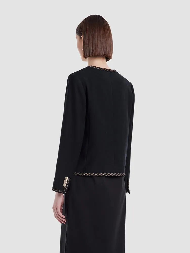 Wool And Cashmere V-Neck Women Jacket sold by Goelia product image thumbnail 4