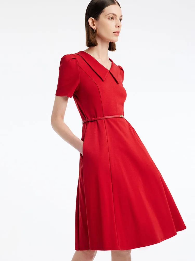 Red Bubble Sleeve Fitted Mini Dress sold by Goelia product image thumbnail 3