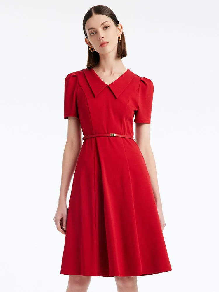 Red Bubble Sleeve Fitted Mini Dress sold by Goelia product image thumbnail 2