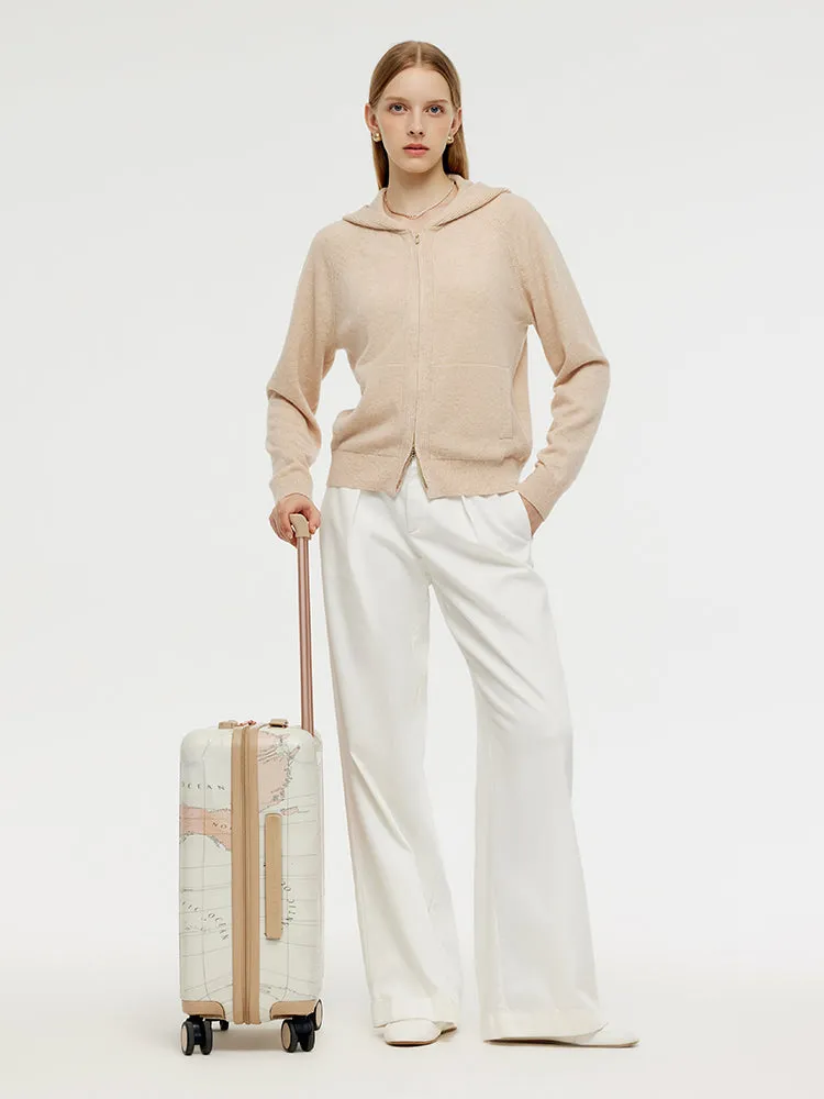 Machine Washable Wool Blend Zip-Up Women Hoodie sold by Goelia product image thumbnail 2