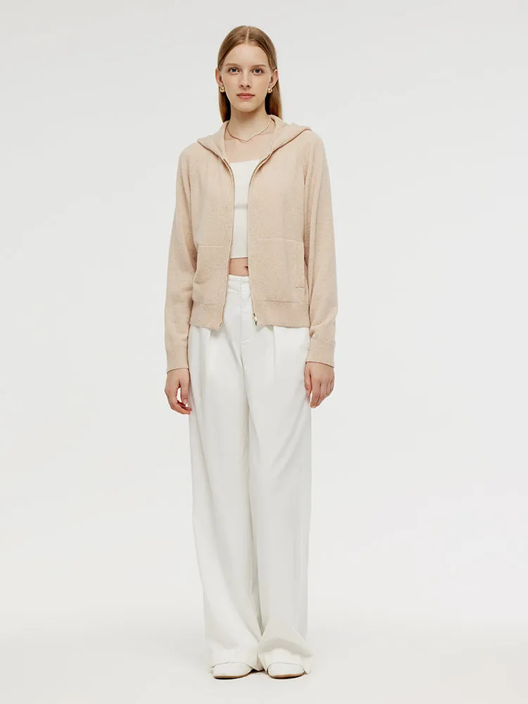 Machine Washable Wool Blend Zip-Up Women Hoodie sold by Goelia product image thumbnail 3