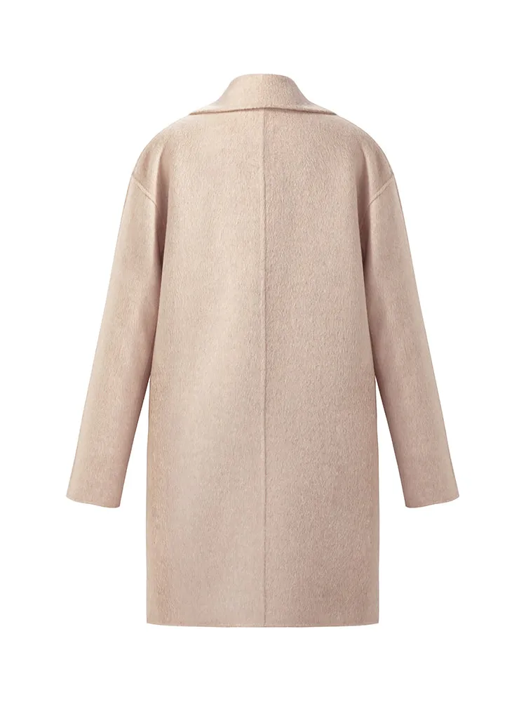 Wool Alpaca Double-Breasted Women Coat sold by Goelia product image thumbnail 3