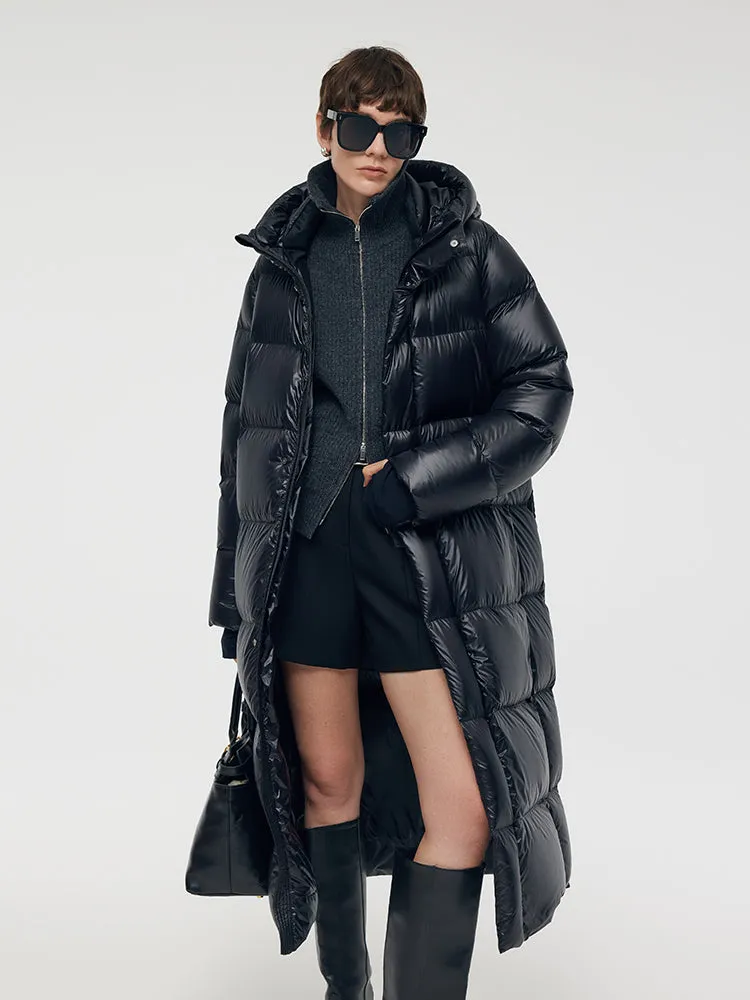 Windproof Warm Hooded Long Goose Down Coat sold by Goelia product image thumbnail 4