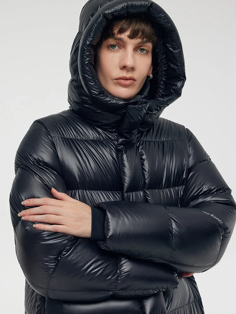 Windproof Warm Hooded Long Goose Down Coat sold by Goelia product image thumbnail 2