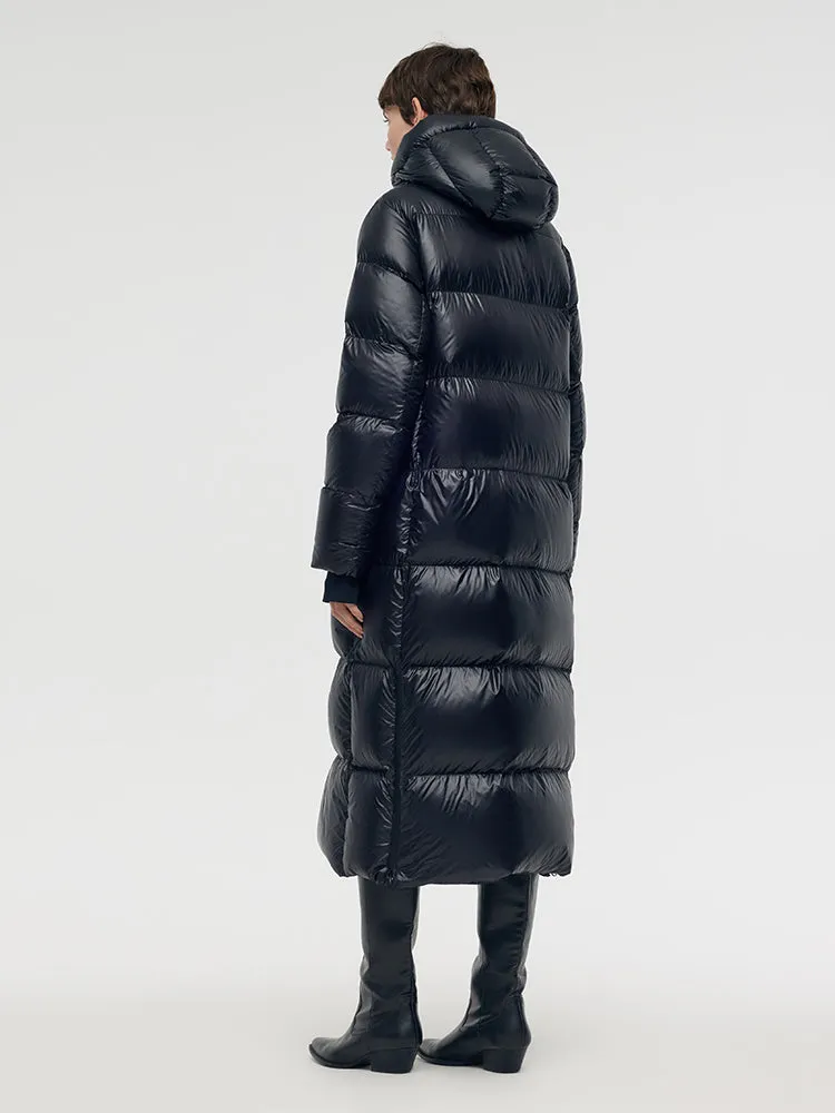 Windproof Warm Hooded Long Goose Down Coat sold by Goelia product image thumbnail 5