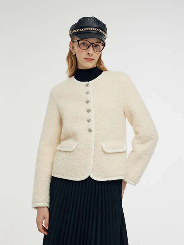 Eco-friendly Fur Women Crop Jacket sold by Goelia