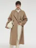 100% Cashmere Lapel Unisex Overcoat sold by Goelia