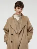 100% Cashmere Lapel Unisex Overcoat sold by Goelia