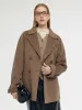 Wool Cashmere Women Wrap Coat sold by Goelia