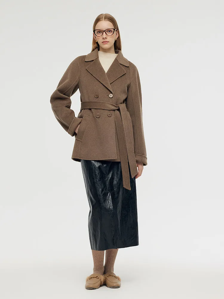 Wool Cashmere Women Wrap Coat sold by Goelia product image thumbnail 2