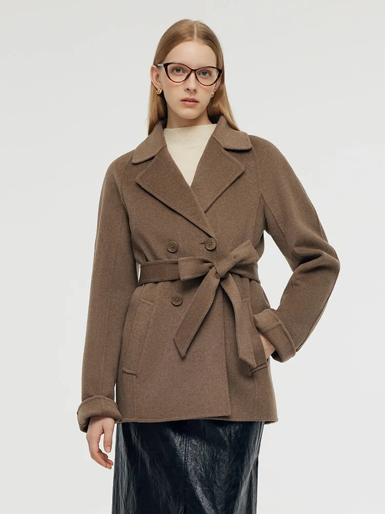 Wool Cashmere Women Wrap Coat sold by Goelia
