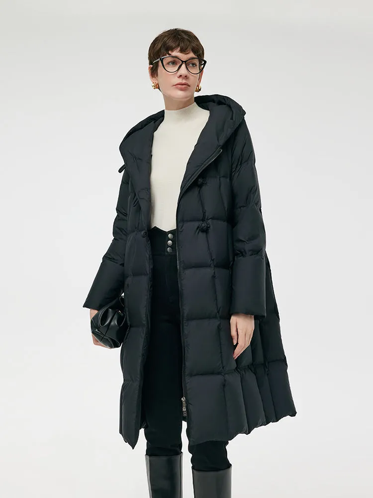 New Chinese-Style Button Hooded Goose Down Coat sold by Goelia