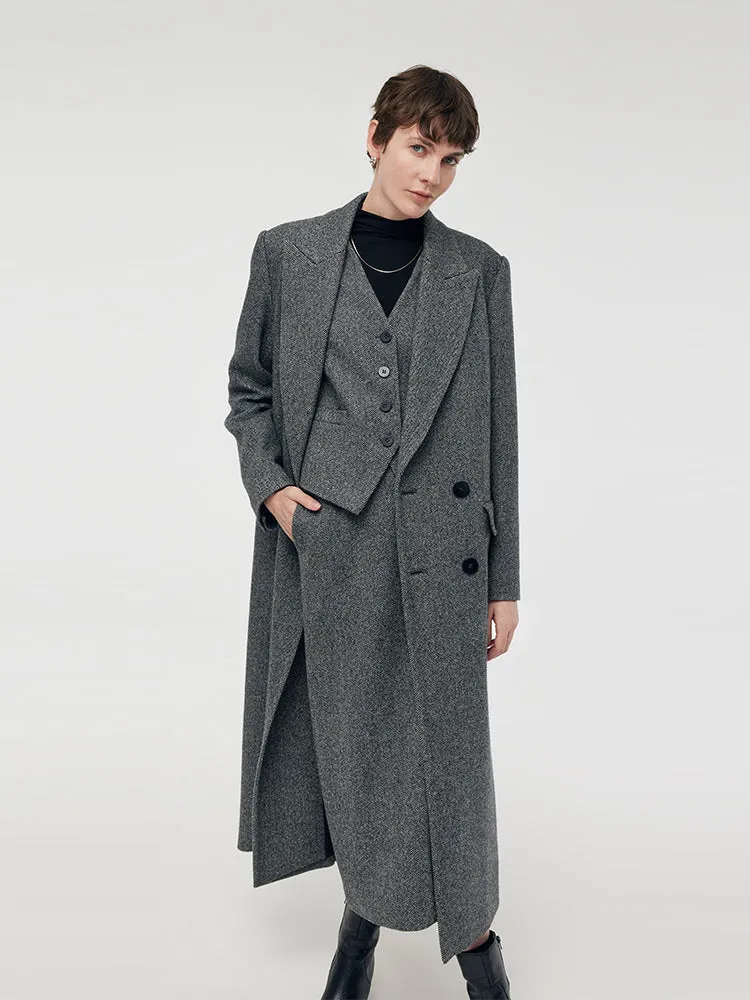 Washable Wool Lapel Unisex Overcoat sold by Goelia product image thumbnail 3