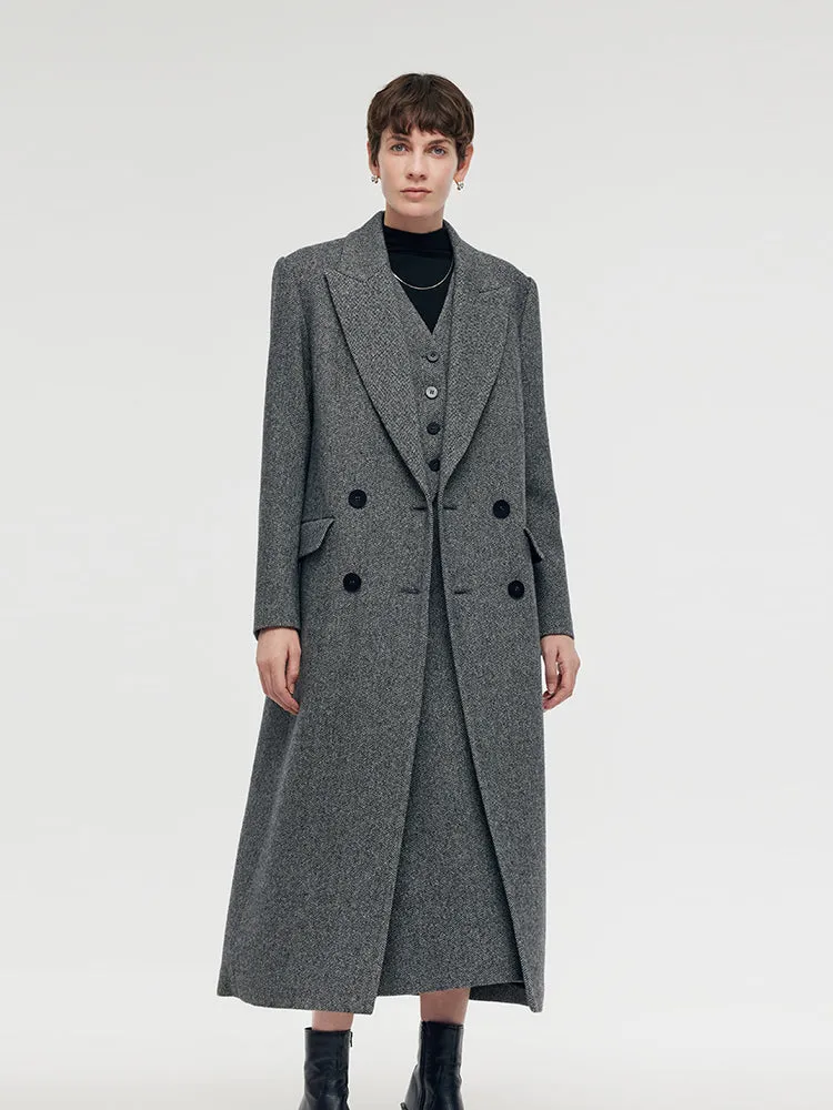 Washable Wool Lapel Unisex Overcoat sold by Goelia