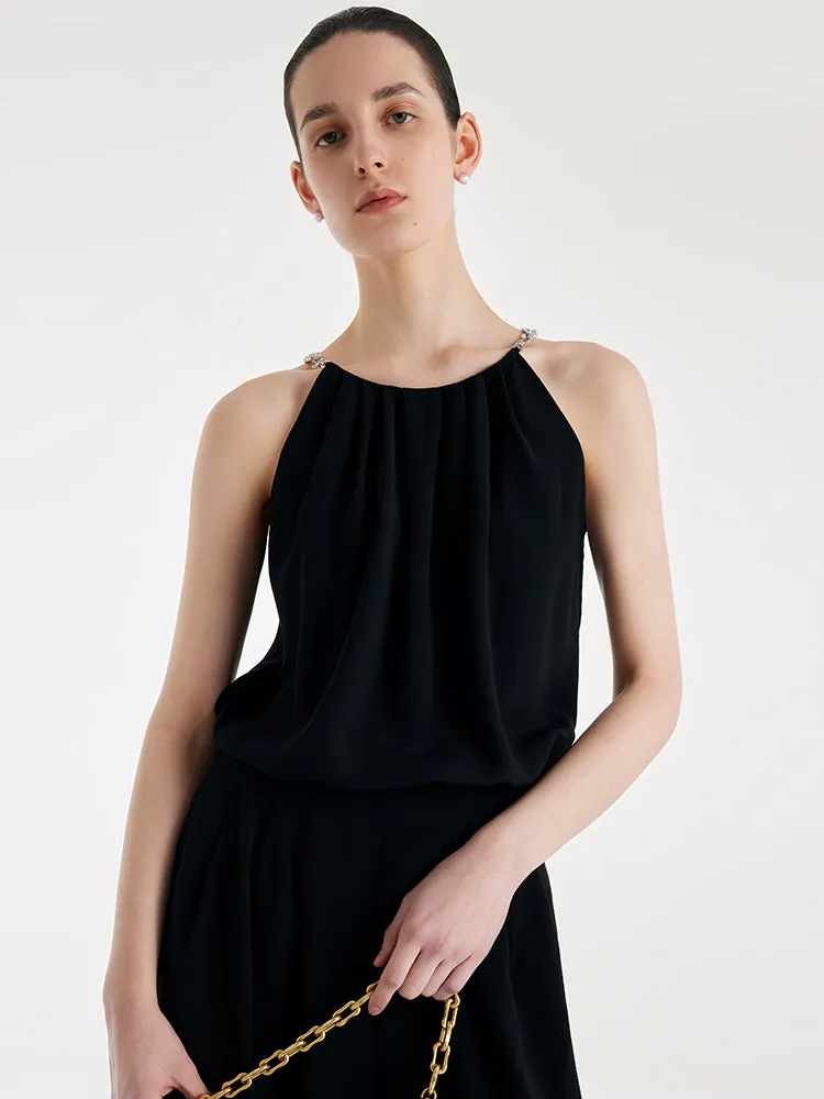 Triacetate Halter Women Tank Top With Detachable Chain sold by Goelia product image thumbnail 5