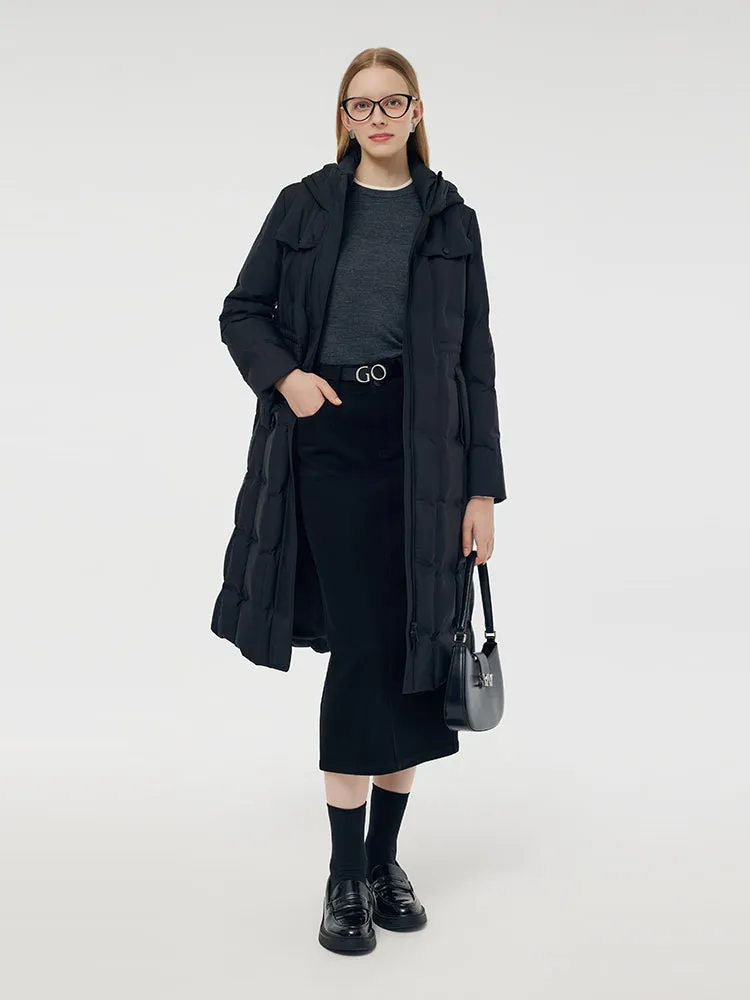 Longline Hooded Goose Down Coat sold by Goelia product image thumbnail 3