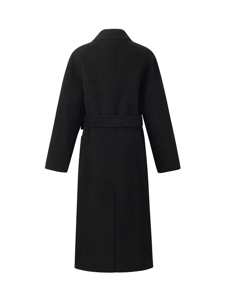 Wool Cashmere Women Belted Overcoat sold by Goelia product image thumbnail 3