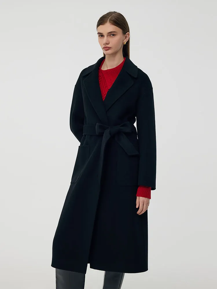 Wool Cashmere Women Belted Overcoat sold by Goelia