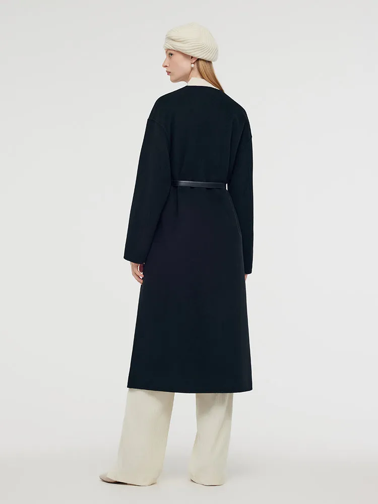 Wool Cashmere Women Overcoat With Belt sold by Goelia product image thumbnail 5