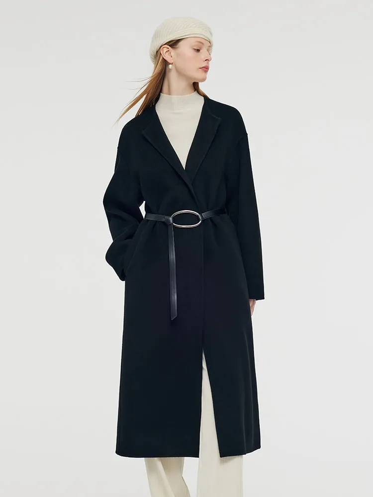 Wool Cashmere Women Overcoat With Belt sold by Goelia