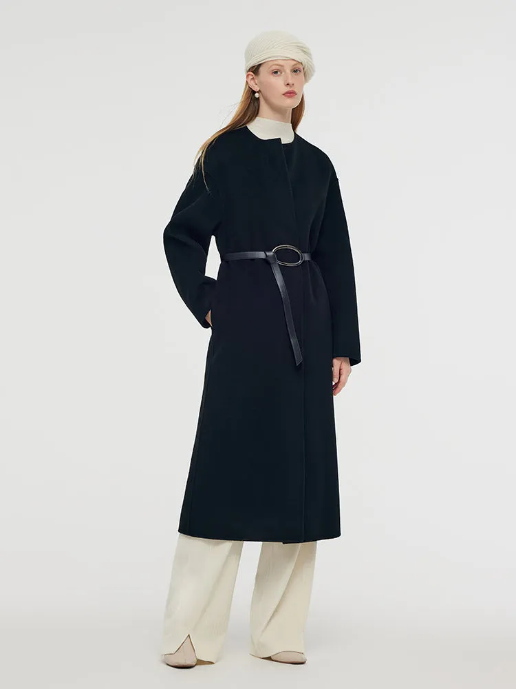 Wool Cashmere Women Overcoat With Belt sold by Goelia product image thumbnail 3
