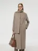 Wool Alpaca Women Overcoat With Scarf sold by Goelia