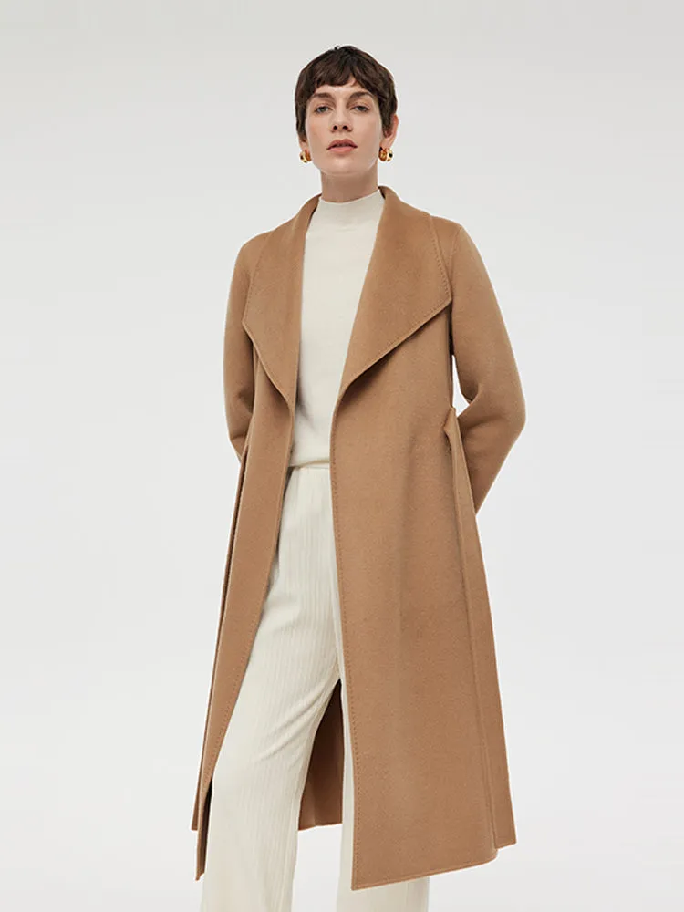 100% Cashmere Lapel Women Overcoat sold by Goelia product image thumbnail 3