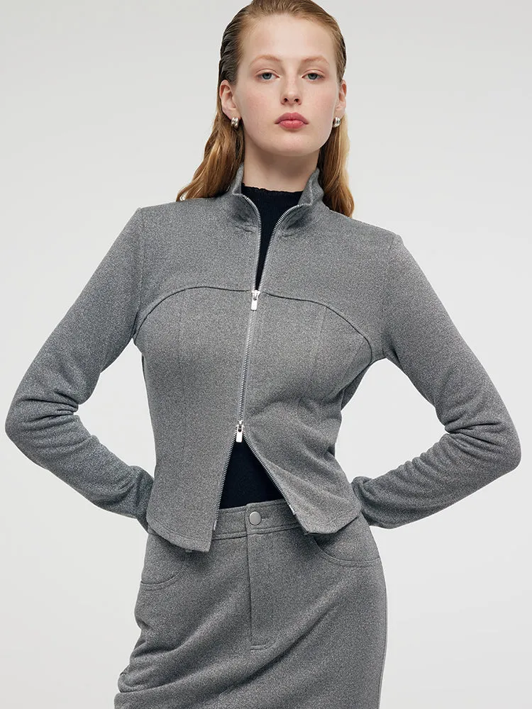 Gathered Waist Women Jacket sold by Goelia