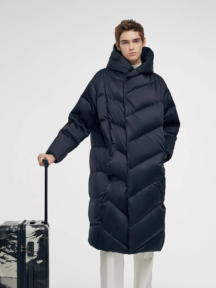 Unisex Hooded Long Goose Down Coat sold by Goelia product image thumbnail 2