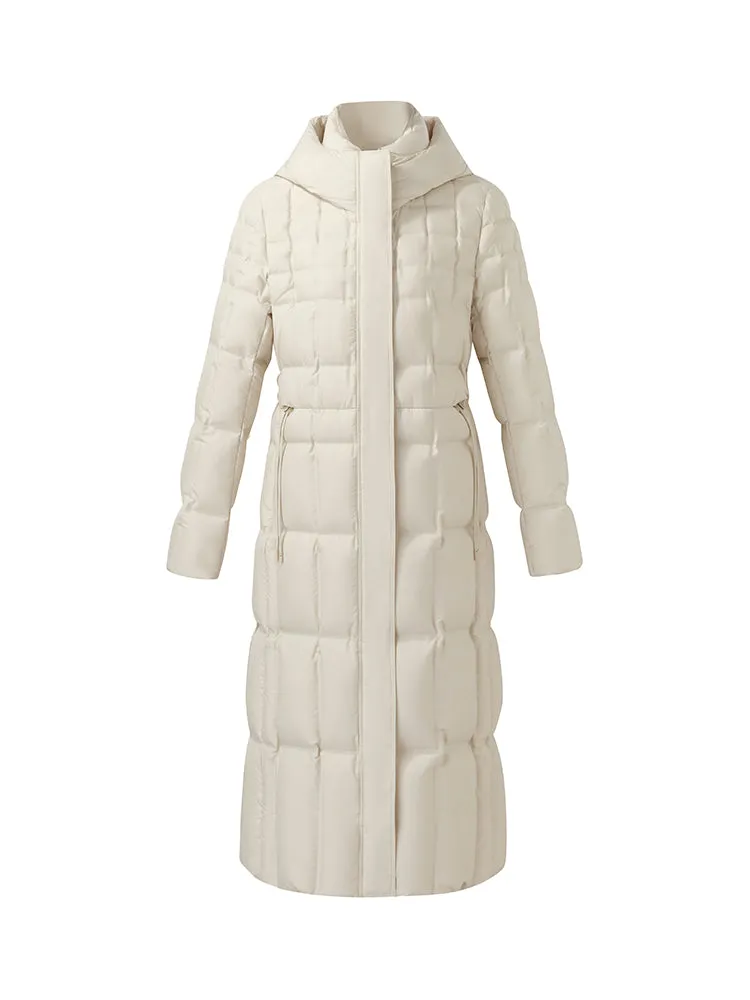 Drawstring Hooded Long Goose Down Coat sold by Goelia product image thumbnail 2