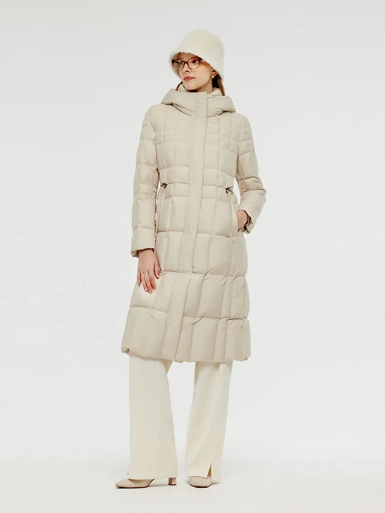 Drawstring Hooded Long Goose Down Coat sold by Goelia product image thumbnail 4