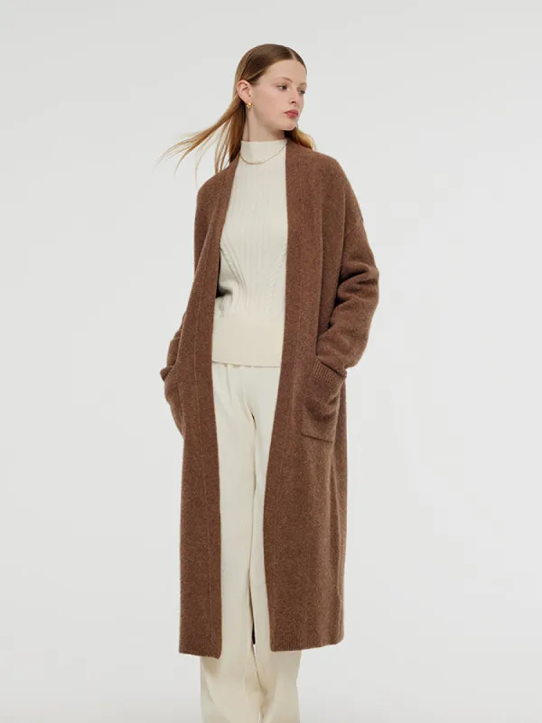 Wool Yak Blend Unisex Long Cardigan sold by Goelia