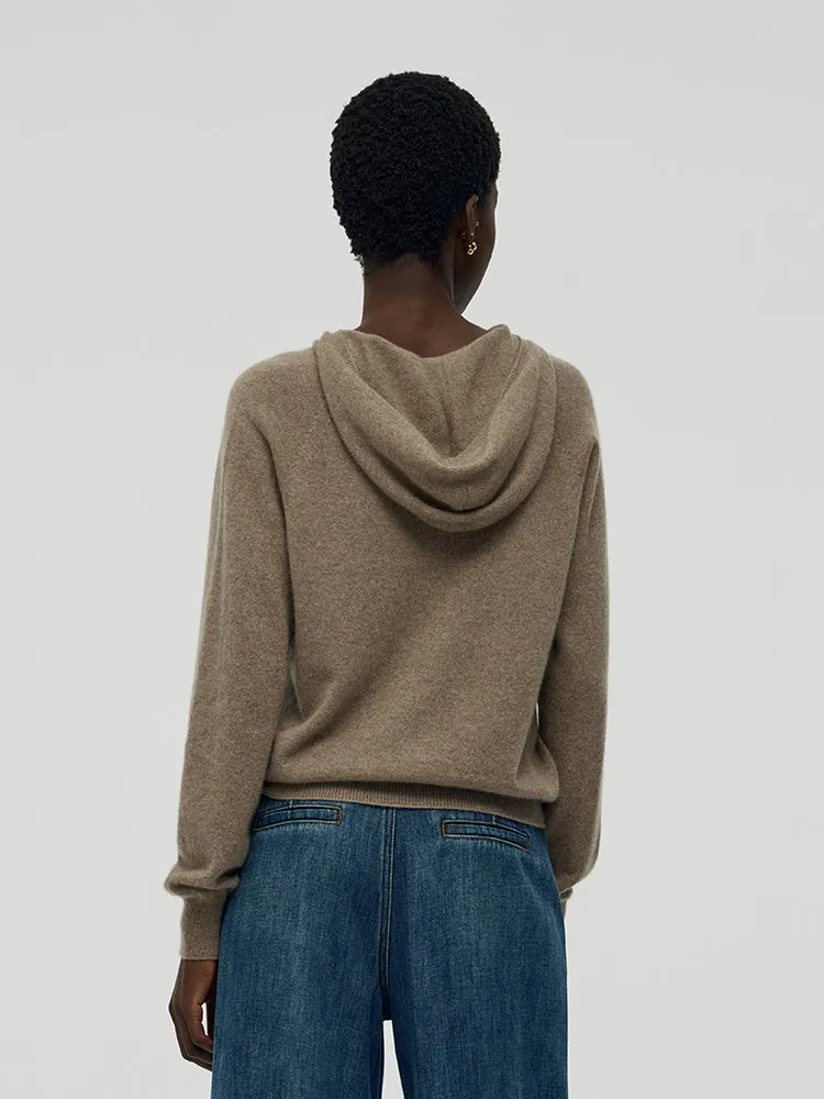 100% Cashmere Seamless Women Hooded Sweater sold by Goelia product image thumbnail 5