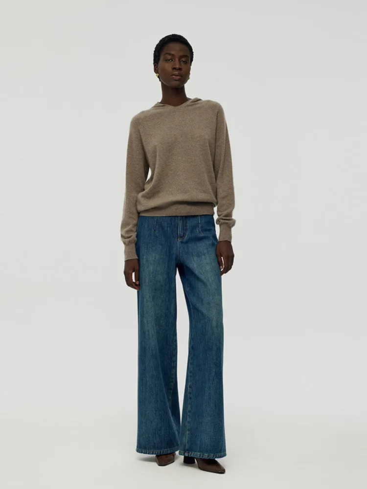 100% Cashmere Seamless Women Hooded Sweater sold by Goelia product image thumbnail 4