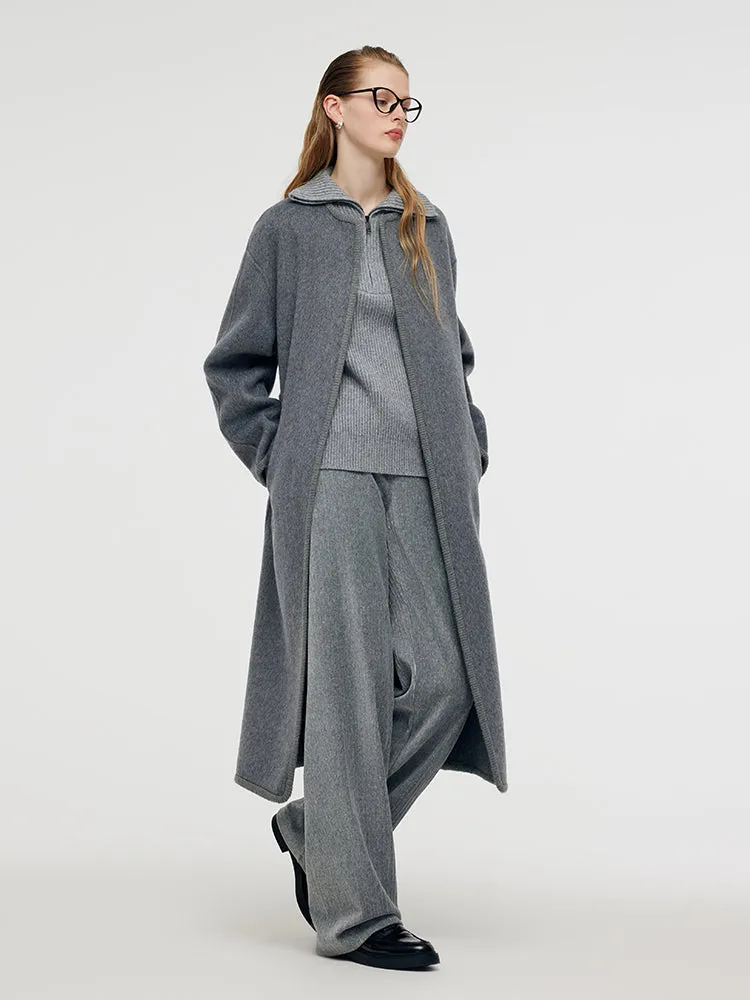 Alpaca Wool Women Overcoat With Knit Belt sold by Goelia product image thumbnail 5