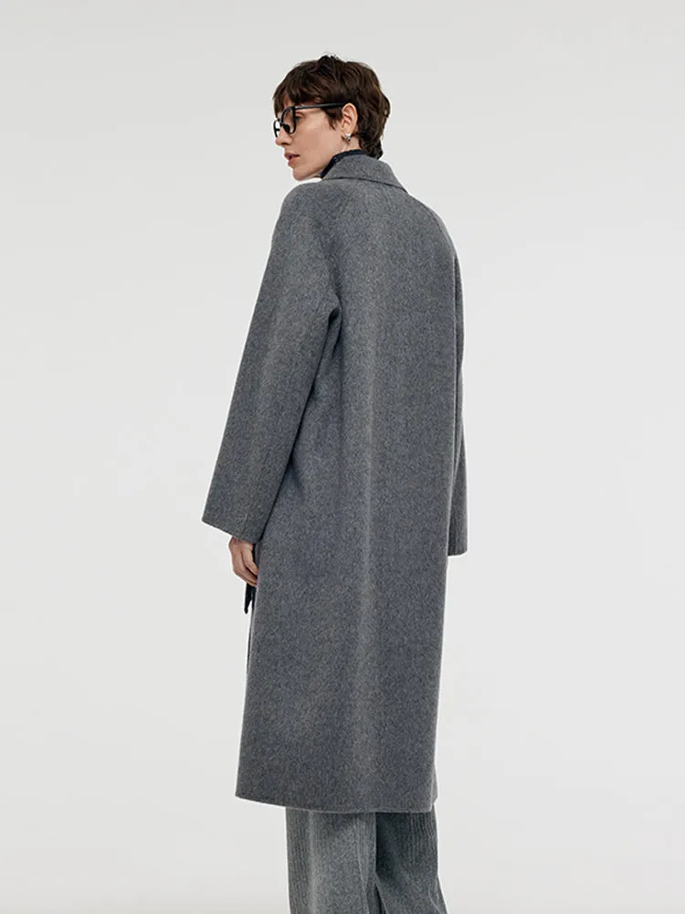 Alpaca Wool Belted Women Overcoat sold by Goelia product image thumbnail 5