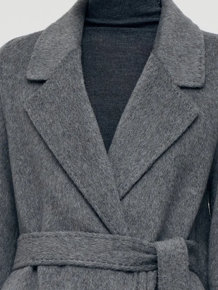 Alpaca Wool Belted Women Overcoat sold by Goelia product image thumbnail 2