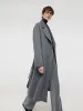 Alpaca Wool Belted Women Overcoat sold by Goelia