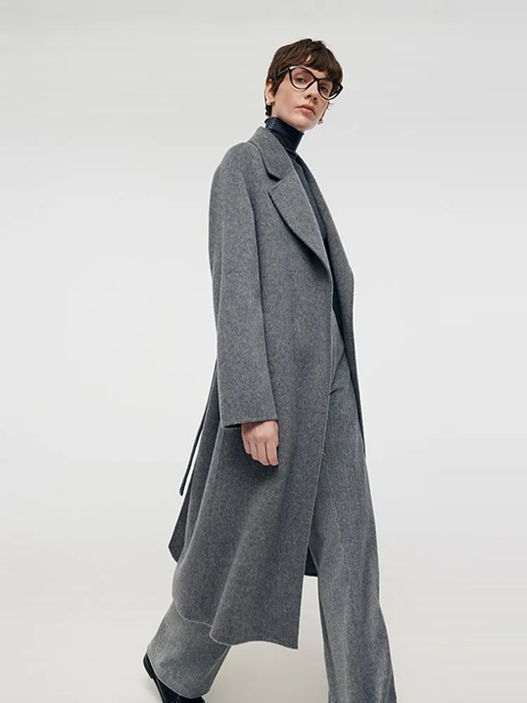 Alpaca Wool Belted Women Overcoat sold by Goelia product image thumbnail 4