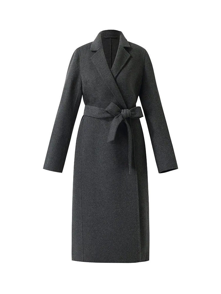 100% Wool Belted Women Overcoat sold by Goelia product image thumbnail 2