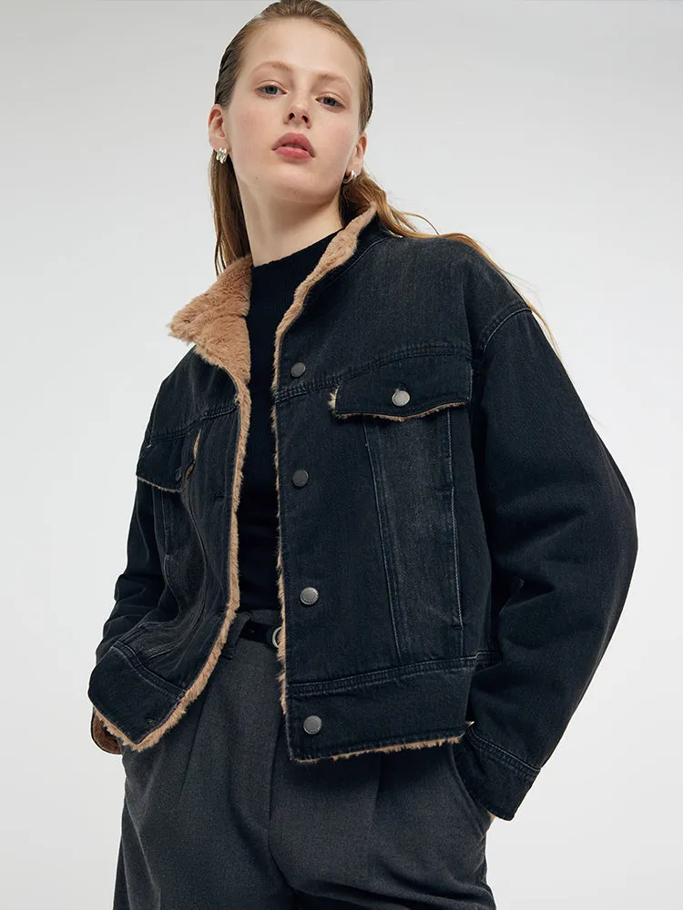 Denim Stand Collar Women Jacket sold by Goelia product image thumbnail 5