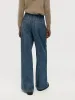 Wide Leg Women Fleece Lined Jeans sold by Goelia