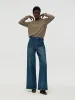 Wide Leg Women Fleece Lined Jeans sold by Goelia