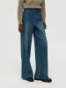 Wide Leg Women Fleece Lined Jeans sold by Goelia