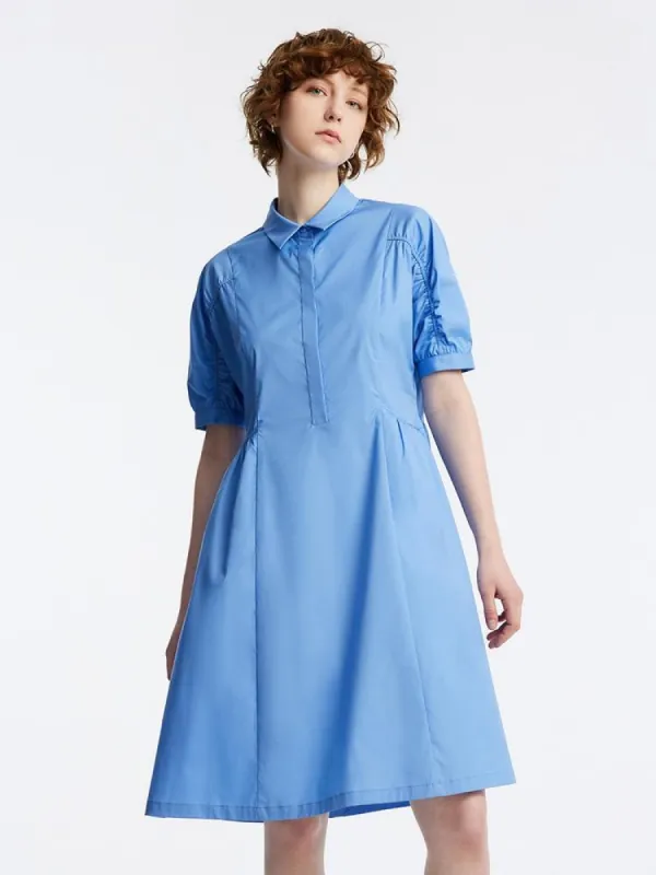 Plain A-Line Women Shirt Dress sold by Goelia