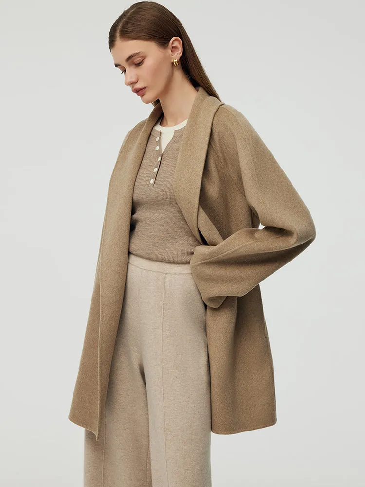 100% Cashmere Women Wrap Coat sold by Goelia product image thumbnail 5